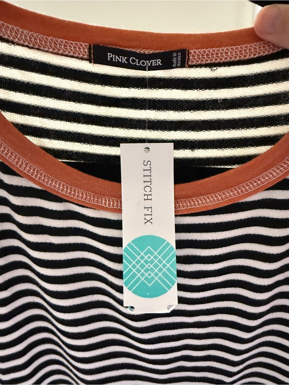 NWT Pink Clover Avis striped knit top, Size Small, Stitch Fix - Picture 3 of 6